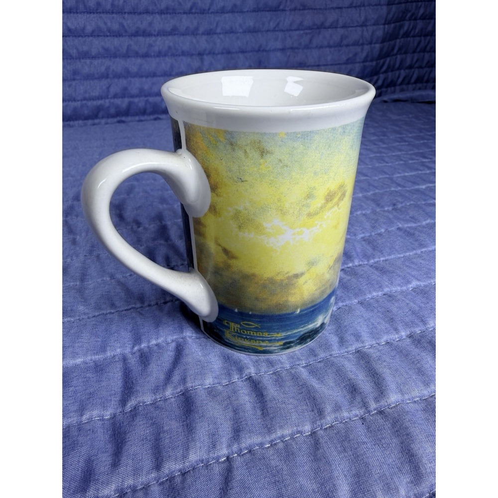 Thomas Kinkade Lighthouse Cottage Coffee Mug Scenic Art Ceramic Cup